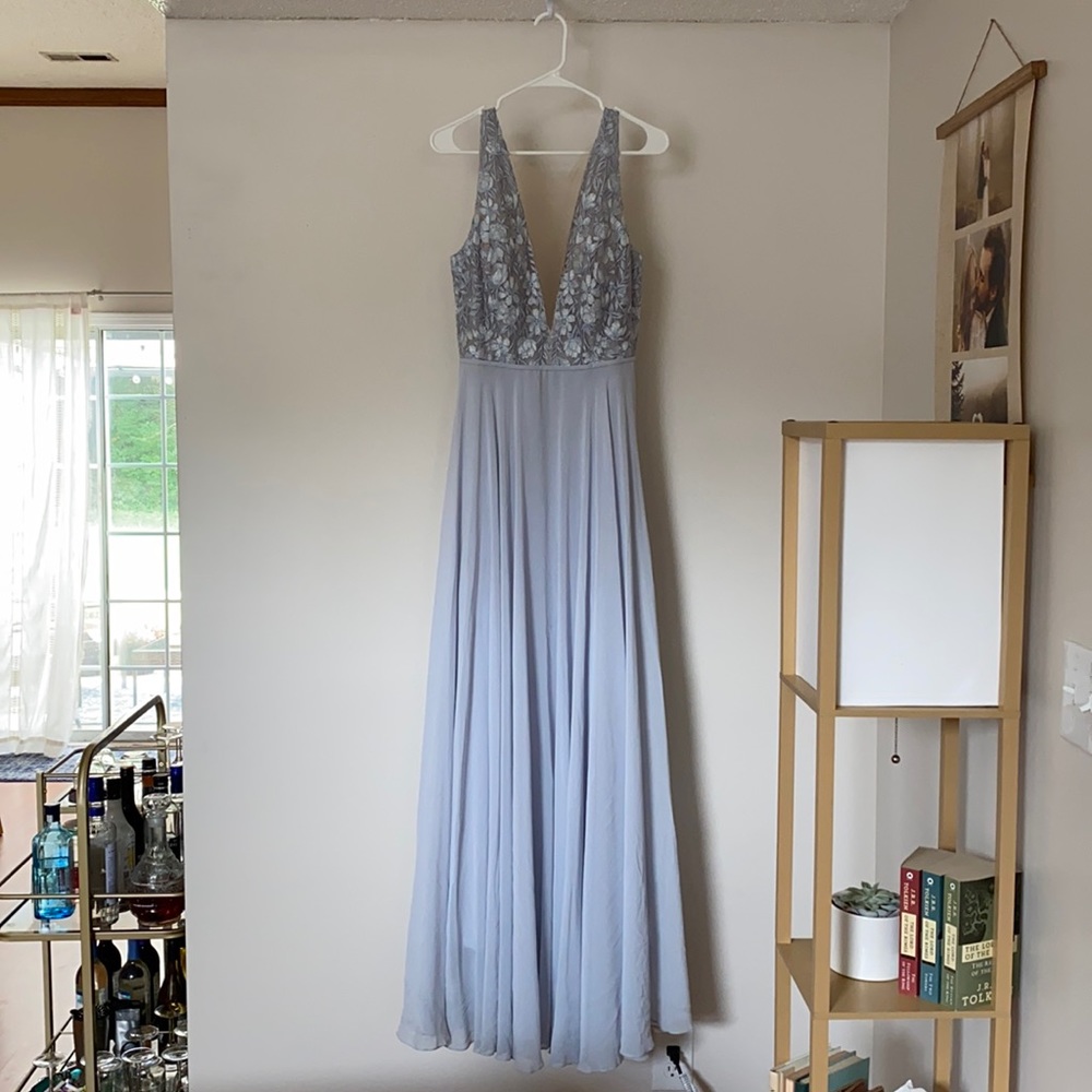 Jenny Yoo bridesmaid dress-Size 14-Whisper Blue